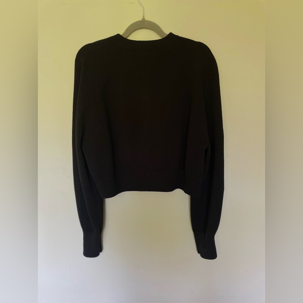 COS Black Cardigan Sweater with Blouson Sleeves NWOT - Picture 8 of 13